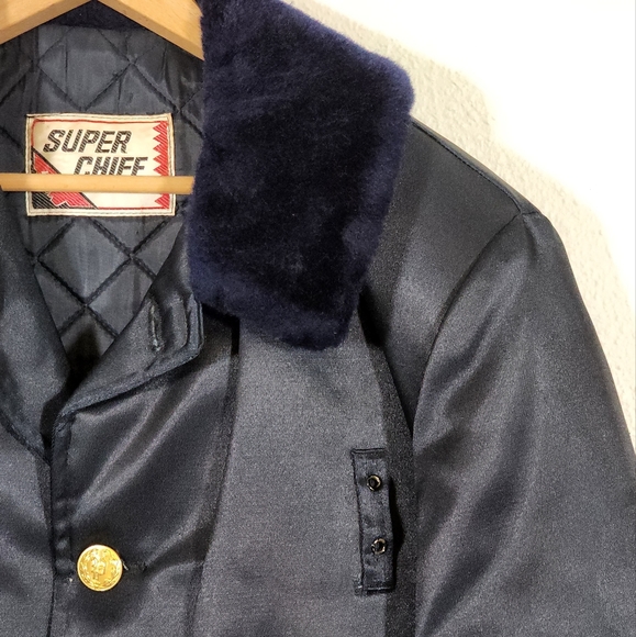 SOLD Vintage Super Chief Faux Fur Collar Coat - Picture 2 of 10